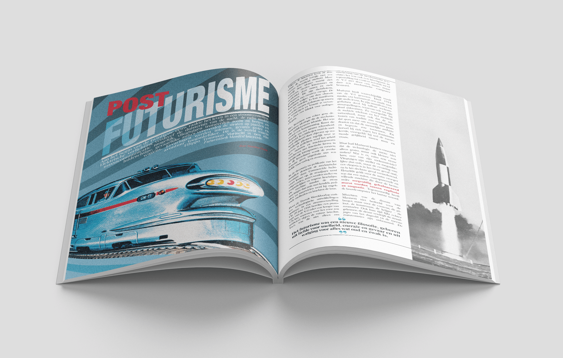 Spread ‘Post-futurisme’ uit De Dissident